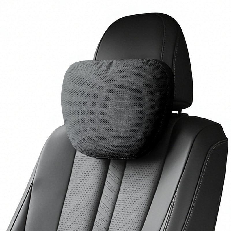 Alcantara car neck pillow with the same fabric used in supercars