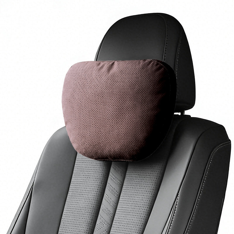 Alcantara car neck pillow with the same fabric used in supercars