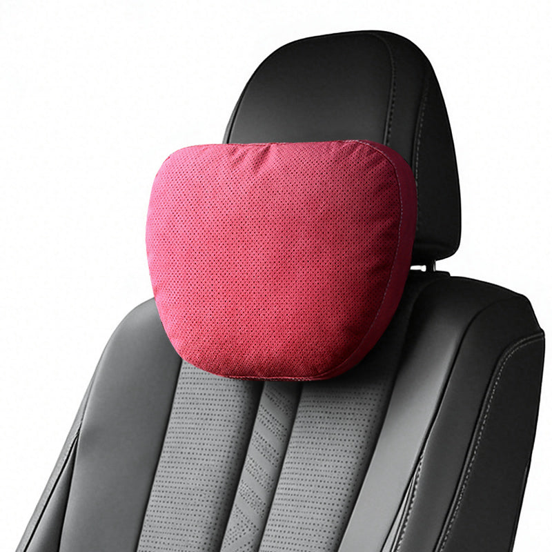 Alcantara car neck pillow with the same fabric used in supercars
