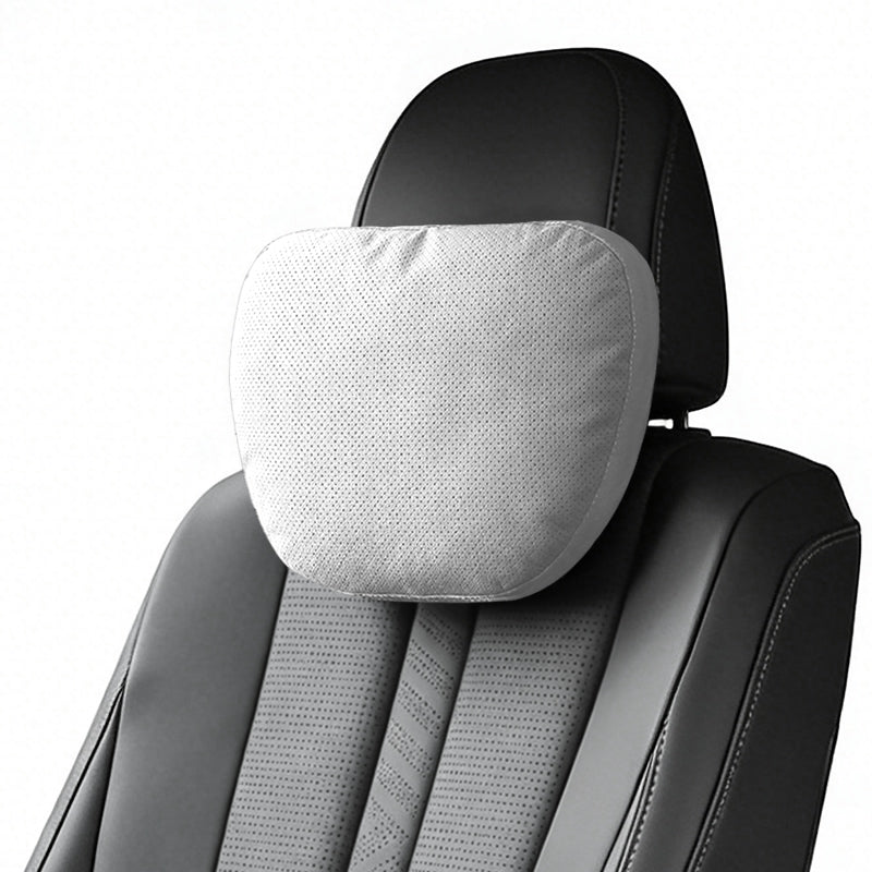 Alcantara car neck pillow with the same fabric used in supercars