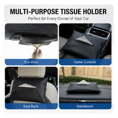 Multi-Functional Car Tissue Holder, Lighter more water-resistant