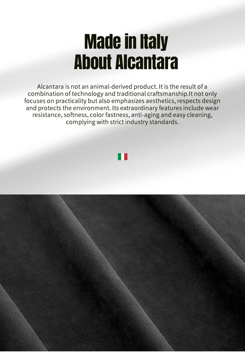Alcantara car neck pillow with the same fabric used in supercars