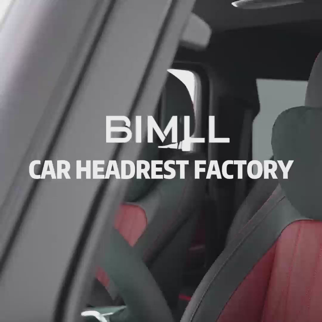 BIMLL Black Alcantara® Car Headrest & Lumbar Support Set